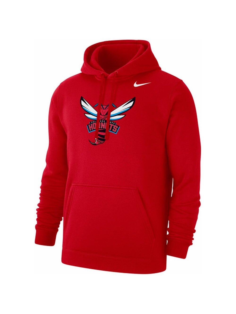 NWT New Nike Delaware State Hornets Red Club Fleece Pullover Hoodie - Medium